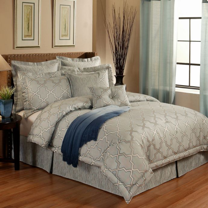 Austin Horn En Vogue Glamour Comforter Set In Spa Blue Bed Bath Beyond