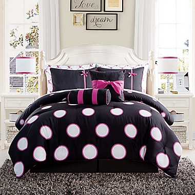 Sophie 10-Piece Full Comforter Set in Pink. View a larger version of this product image.