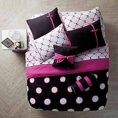 Sophie 10-Piece Full Comforter Set in Pink. View a larger version of this product image.