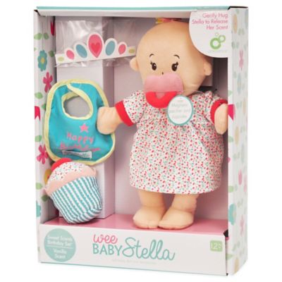 Manhattan Toy&reg; Wee Baby Stella Happy Birthday Doll Set with Vanilla Scent
