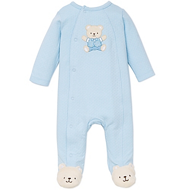 Little Me&reg; Size 3M Cute Bear Footie in Blue. View a larger version of this product image.