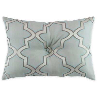 Austin Horn En Vogue Glamour Oblong Throw Pillow In Spa Blue Bed