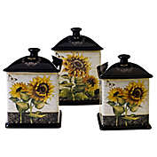 Certified International French Sunflower 3-Piece Canister Set