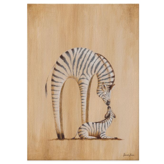 Oopsy Daisy Safari Kisses Zebra Canvas Wall Art Buybuy Baby