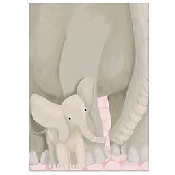 Oopsy Daisy Stand by Me Elephants Canvas Wall Art in Pink