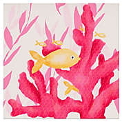Oopsy Daisy Pink Coral and Little Fish Canvas Wall Art
