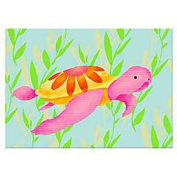 Oopsy Daisy Maggie the Sea Turtle Canvas Wall Art in Pink