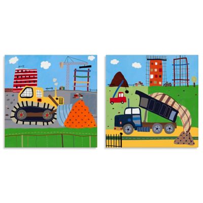 Oopsy Daisy Too Build It 2-Piece Canvas Wall Art
