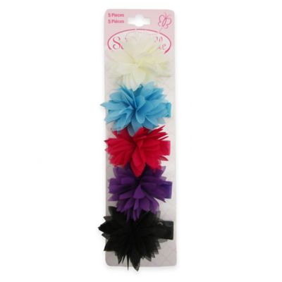 So'Dorable 5-Piece Chiffon Flower Hair 