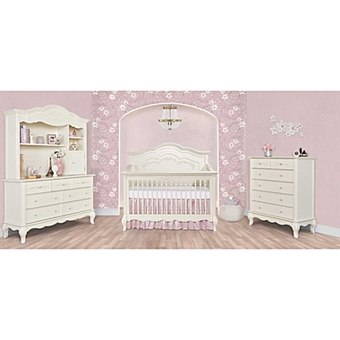 evolur&trade; Aurora 4-in-1 Convertible Crib in Ivory Lace. View a larger version of this product image.