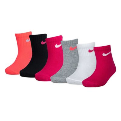 white nike socks with pink swoosh