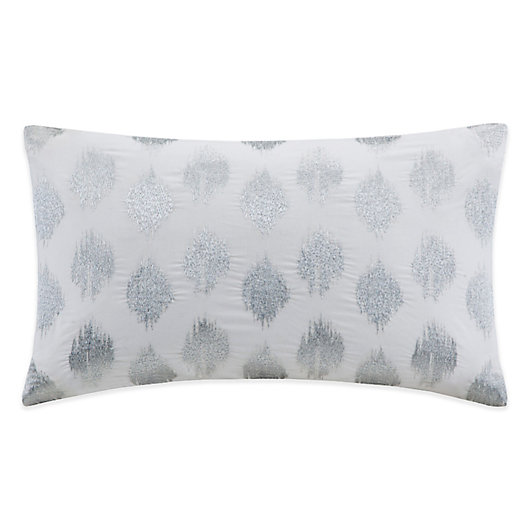 Alternate image 1 for INK+IVY Nadia Dot Embroidered Oblong Throw Pillow
