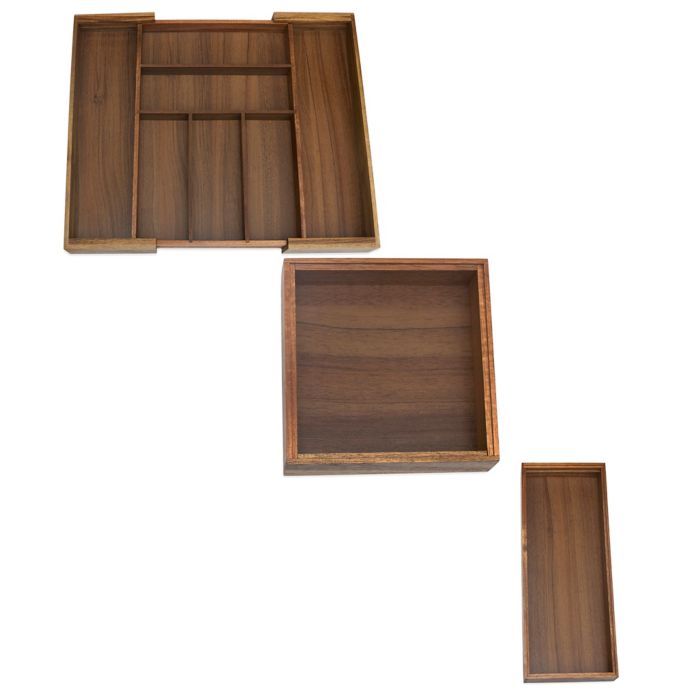 Lipper Acacia Wood Drawer Organizers Bed Bath & Beyond