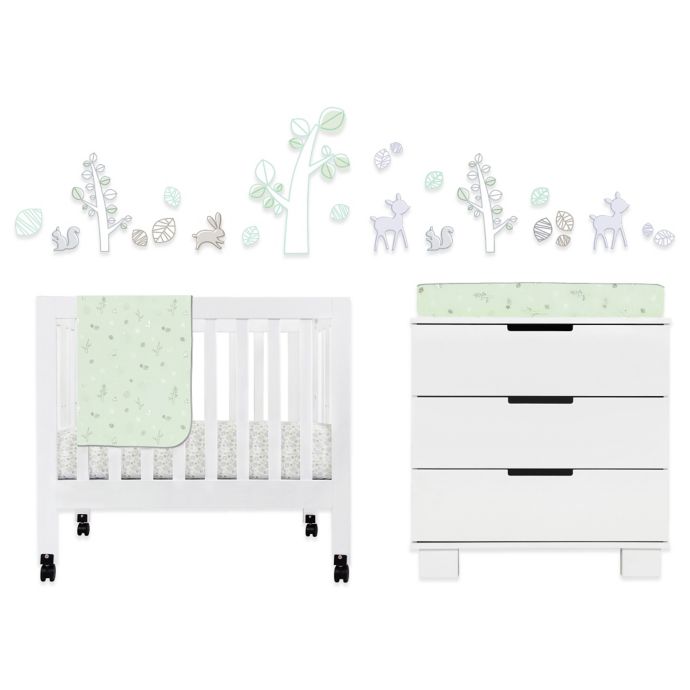 Babyletto Tranquil Woods 4 Piece Mini Crib Bedding Set Buybuy Baby