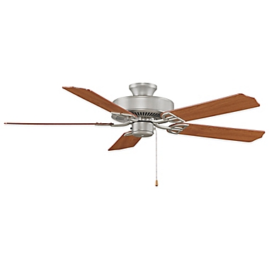 AireDécor by Fanimation 52-Inch x 13-Inch Satin Nickel Ceiling Fan with Walnut/Cherry Blades. View a larger version of this product image.