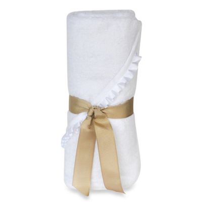 Little Ashkim Newborn Hooded Turkish Towel in White