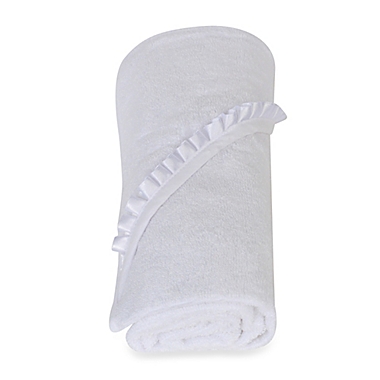 Little Ashkim Newborn Hooded Turkish Towel in White. View a larger version of this product image.