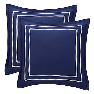Williamsburg Barnegat European Pillow Sham in Blue. View a larger version of this product image.