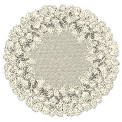 36” Heritage Lace Table Topper White Round Alpine Rose Bedroom Living Room. 