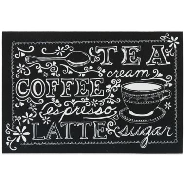 Mohawk Coffee Sketch 18-Inch x 12-Inch Placemat in Black | Bed Bath ...