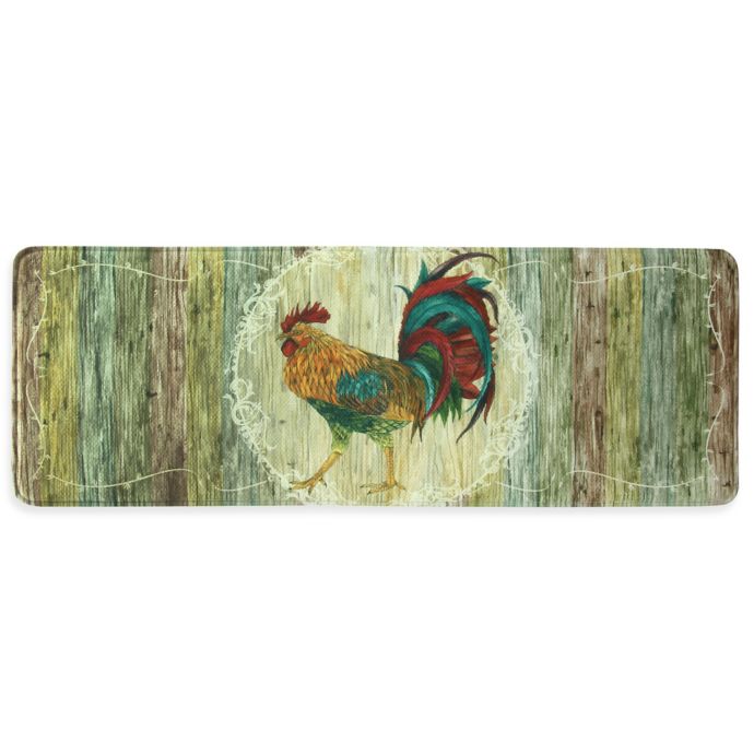 Bacova 20-Inch x 55-Inch Rooster Strut Memory Foam Kitchen ...