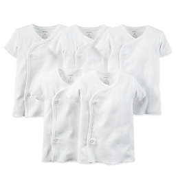 carter's® 5-Pack Side-Snap Short Sleeve Undershirts in White