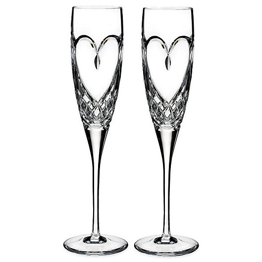 Alternate image 1 for Waterford® Love True Love Toasting Flutes (Set of 2)