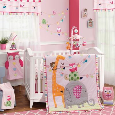 lambs and ivy girl crib bedding