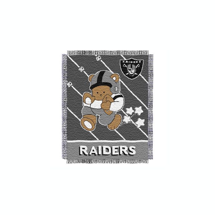 Nfl Oakland Raiders Woven Jacquard Baby Blanket Throw Bed Bath Beyond