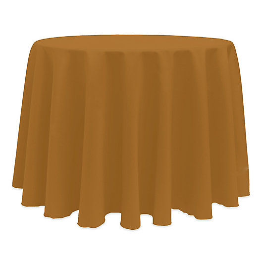 Alternate image 1 for Basic Polyester 120-Inch Round Tablecloth in Copper