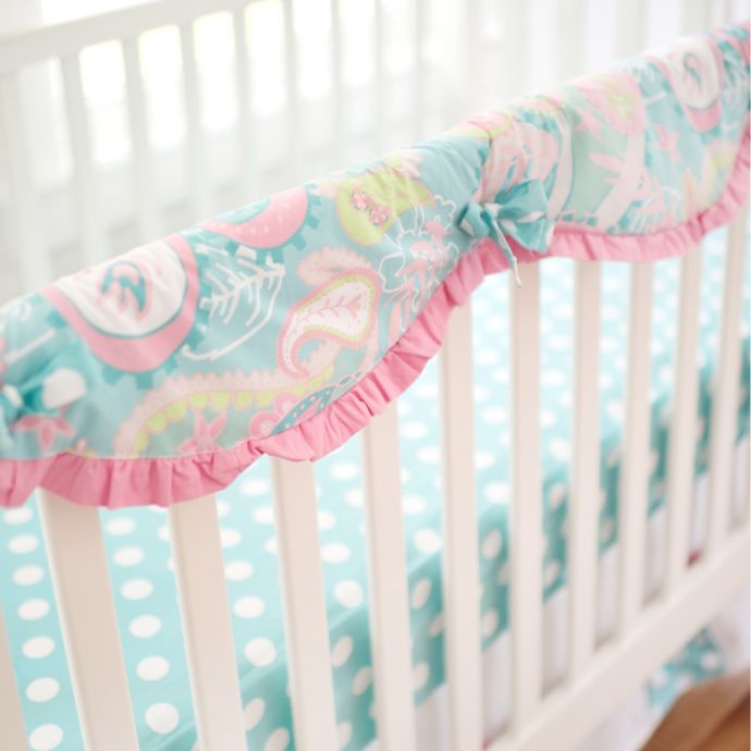 My Baby Sam Pixie Baby Crib Rail Cover In Aqua Buybuy Baby