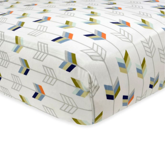 Just Born® Adventure Arrows Fitted Crib Sheet buybuy BABY