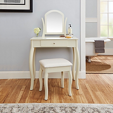 Traditional Vanity Set in Ivory. View a larger version of this product image.