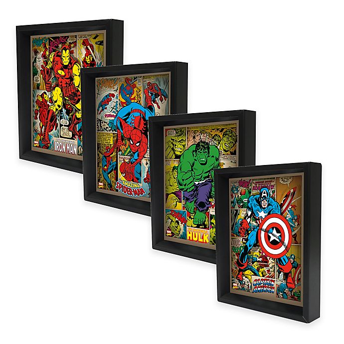 Marvel Heroes 3D Lenticular Wall Art Collection Bed Bath
