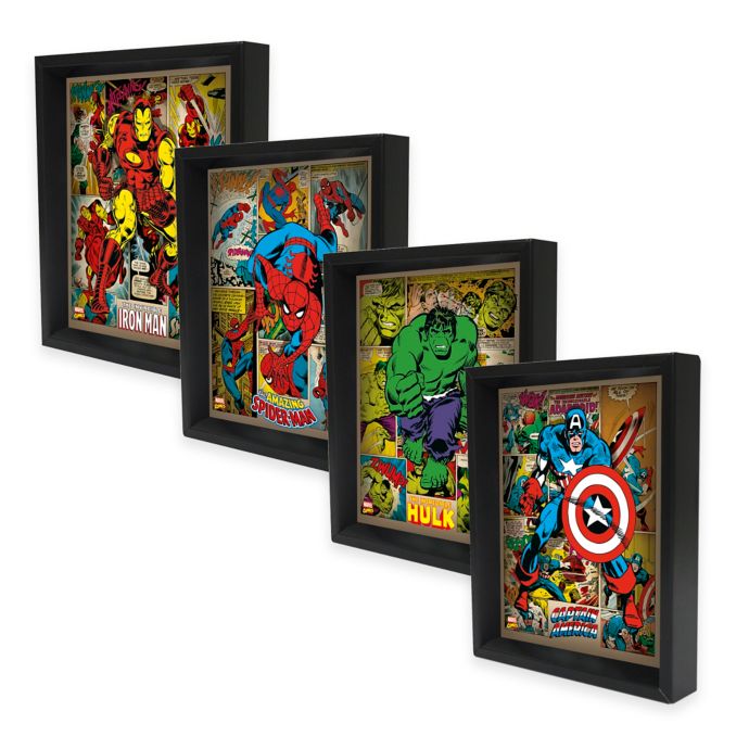 Download Marvel Heroes 3d Lenticular Wall Art Collection Bed Bath Beyond