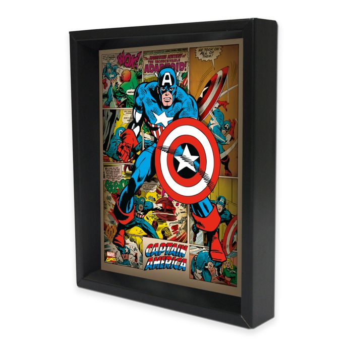 Marvel Heroes Captain America 3d Lenticular Wall Art Bed Bath Beyond