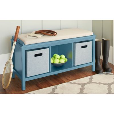 Chatham House Baldwin Entryway Bench in Blue | Bed Bath & Beyond