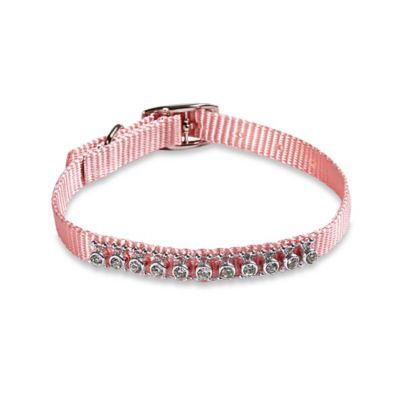 pink rhinestone dog collar
