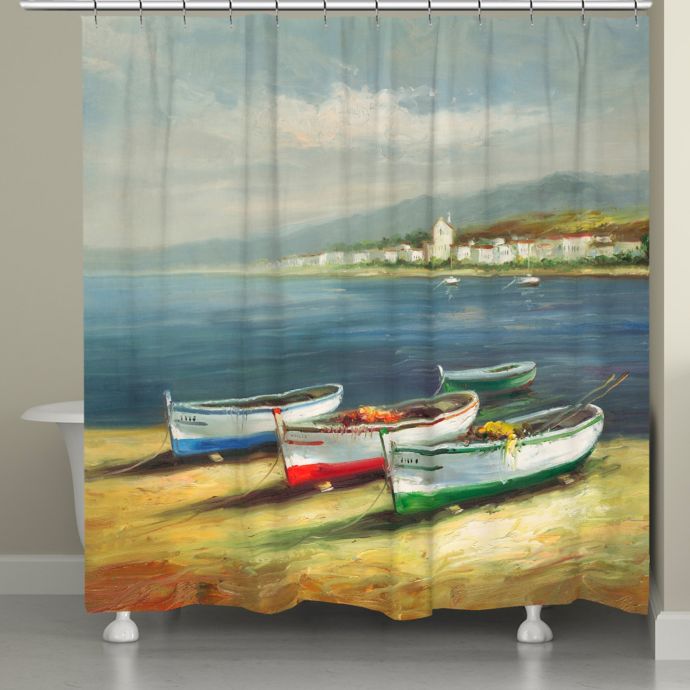 Laural Home Boats On The Beach Shower Curtain Bed Bath Beyond