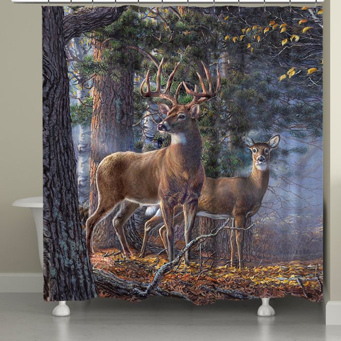 laural home dream forest shower curtain