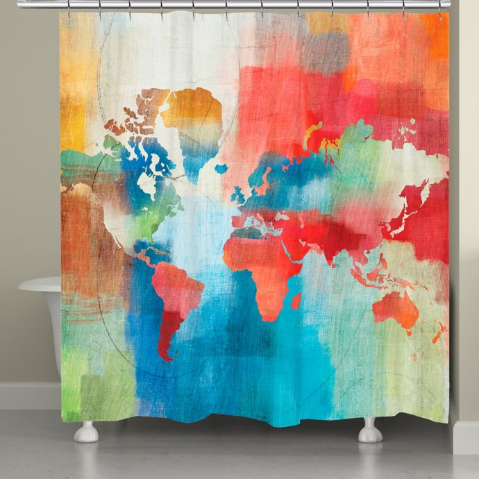world map shower curtain bed bath and beyond Laural Home Seasons Change Shower Curtain Bed Bath Beyond world map shower curtain bed bath and beyond