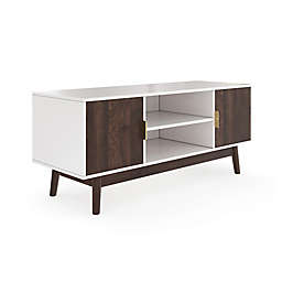 Nathan James® Wesley TV Stand in White/Walnut
