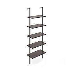 Nathan James® Theo 5-Shelf Bookcase in Brown/Black