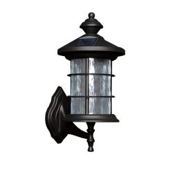 Classy Caps™ Hampton Outdoor Solar Lamp in Black