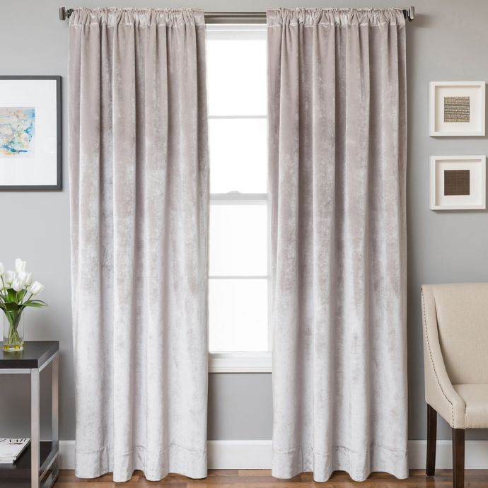 Velvet Rod Pocket/Back Tab Lined Window Curtain Panel Bed Bath and Beyond Canada