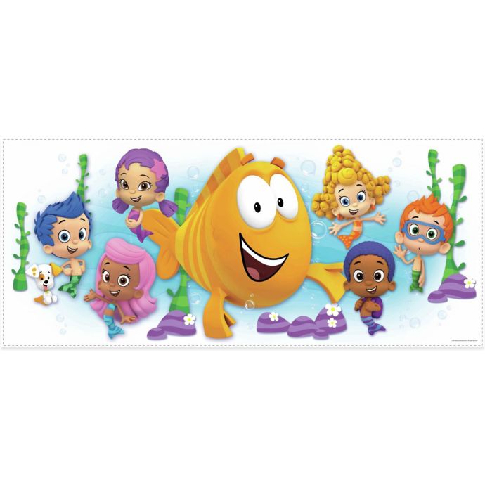 Bubble Guppies Character Burst Peel And Stick Giant Wall