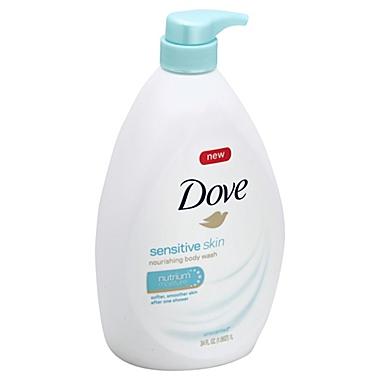 Dove&reg; 34 oz. Sensitive Skin Body Wash with Nutrium Moisture in Unscented. View a larger version of this product image.