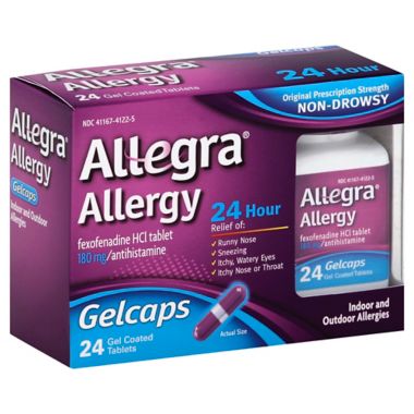 Allegra&reg; Allergy 24-Count 24 Hour Relief Gelcaps. View a larger version of this product image.
