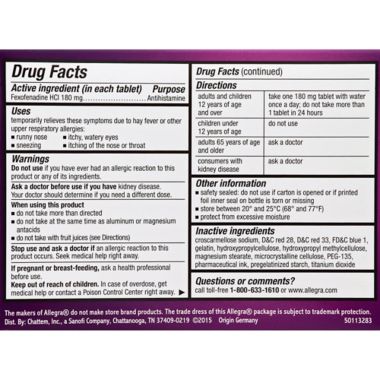 Allegra&reg; Allergy 24-Count 24 Hour Relief Gelcaps. View a larger version of this product image.