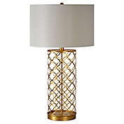 Ren-Wil Stardust Table Lamp in Gold with Linen Shade